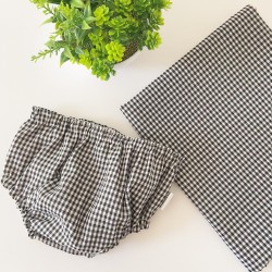 Cubrepañal mini VICHY negro