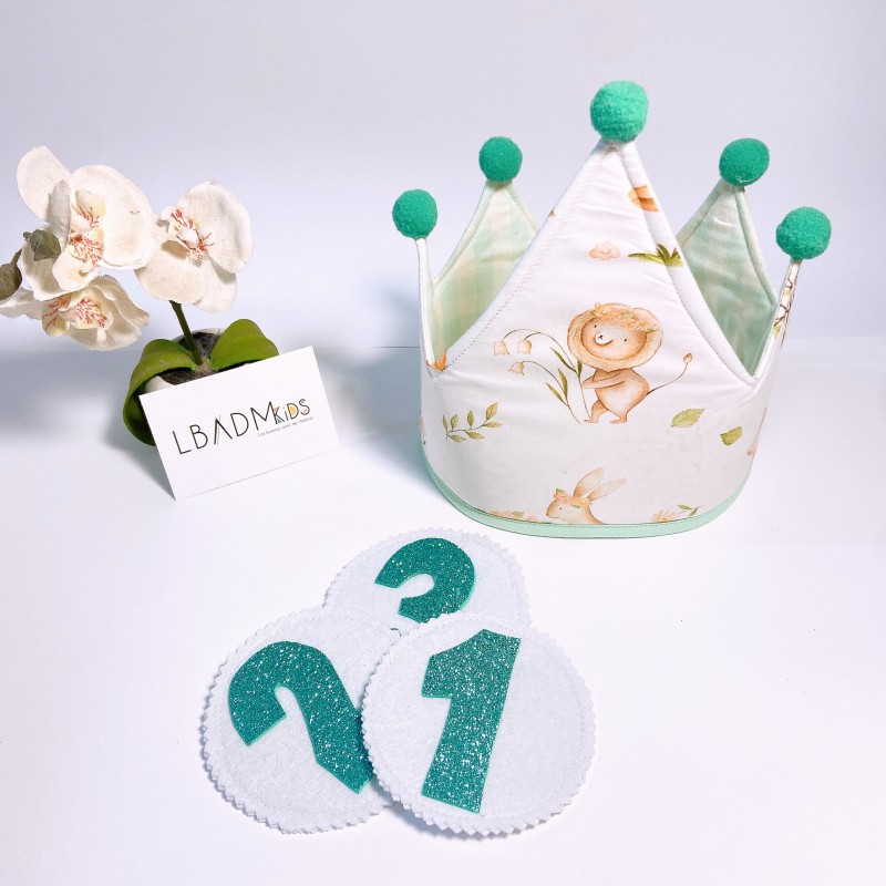 Corona con números intercambiables (listo para envio)