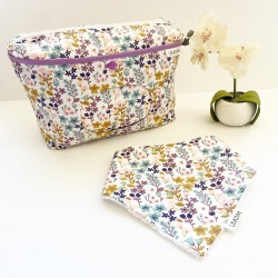 Pañalera y Portatoallitas LILAS