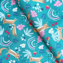 Cubrepañal Tigre y arco iris