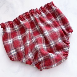 Cubrepañal Afelpado Granate y blanco