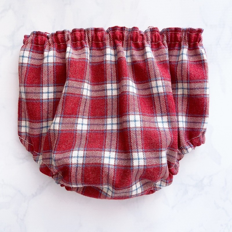 Cubrepañal Afelpado Granate y blanco